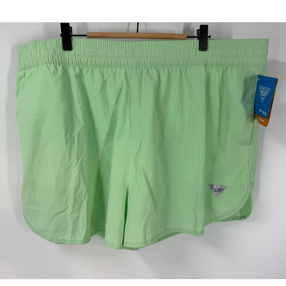 Columbia Windy‎ Bay Shorts Womens XXL Mint Green Athletic Hiking Outdoor Fishing